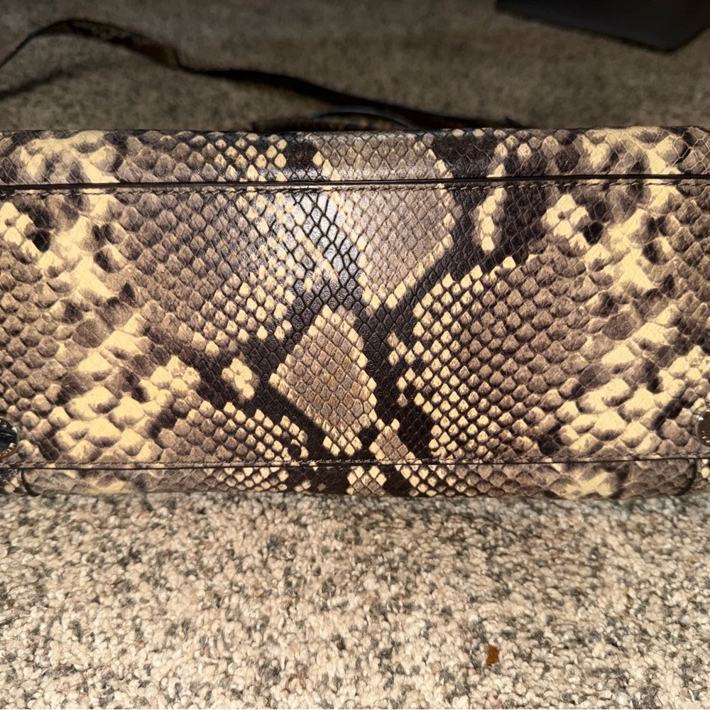 Michael Kors Snake Print Satchel Crossbody - Picture 6 of 13